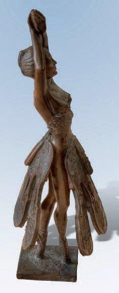 Myriam SITBON-MENDEL Danseuse au Violon Sculpture en bronze 2/8. Robe faite de six...