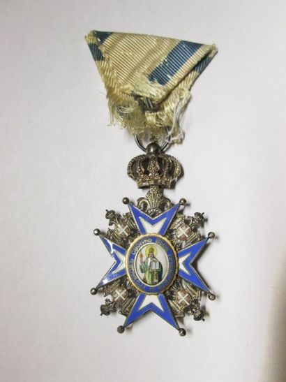 null ORDRE DE SAINT-SAVA Créé le 23 janvier 1883 par le Roi Milan 1er. Croix de chevalier...