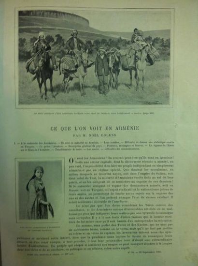 DOLENS Noël Ce que l'on voit en Arménie. Paris, Tour du Monde, 1906-1907, in-4 relié...