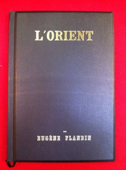 FLANDIN Eugène L'Orient. Istanbul, 1984, in-folio, relié plein skivertex noir de...