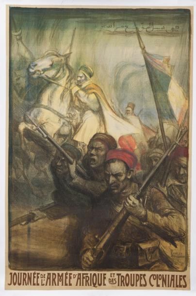 FOUQUERAY Charles Journée de l'Armée d'Afrique et des Troupes coloniales. Signée...