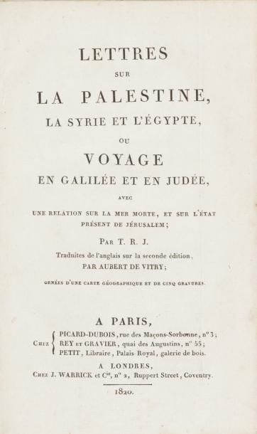 [JOLIFFE] Lettres sur la Palestine, la Syrie et l'Égypte ou Voyage en Galilée et...