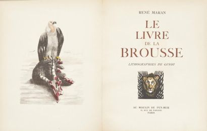 [GUYOT] MARAN René Le Livre de la Brousse. Paris, Moulin de Pen-Mur, 1946, in-4 broché,...