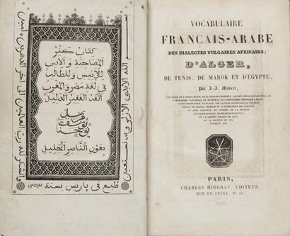 MARCEL Jean-Joseph Vocabulaire Français-Arabe des Dialectes vulgaires africains d'Alger,...