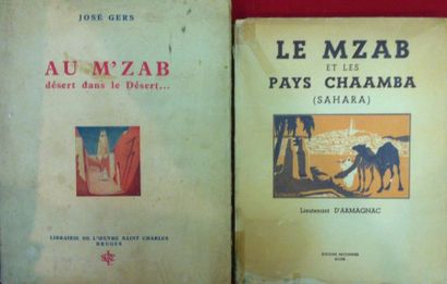 [M'ZAB] Ensemble de deux livres: - GERS José. Au M'zab désert dans le Désert... Bruges,...