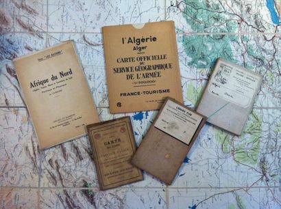 null [CARTES ALGERIE] Ensemble de 6 cartes: Département d'Alger (Plon, couleurs,...