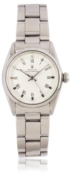 ROLEX OYSTER PERPETUAL MEDIUM Réf: 6748 vers 1972 Montre bracelet en acier. Boîtier...