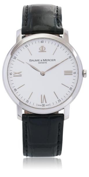 BAUME & MERCIER CLASSIMA ULTRA PLATE vers 2011 Montre bracelet en acier. Boîtier...