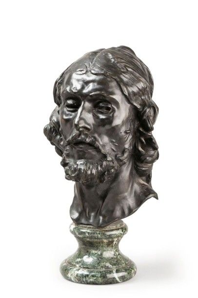 Auguste RODIN (1840-1917), d'après Buste de Saint Jean Baptiste, Epreuve en bronze...