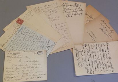Paul ADAM (1862-1920). Ecrivain Sept lettres autographes signées et 4 cartes autographes...