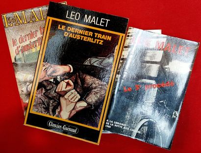 null [CURIOSA] Léo MALET. Ensemble de deux livres policiers, «Le 5e procédé» et «Les...