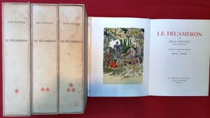[SERRES] BOCCACE Jean Le Décaméron. Paris, La Belle Edition, sd, 3 volumes in-4 brochés...
