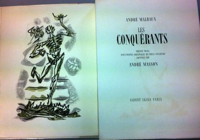 [MASSON] MALRAUX André Les Conquérants Paris, Skira, 1949, in-folio en feuilles sous...