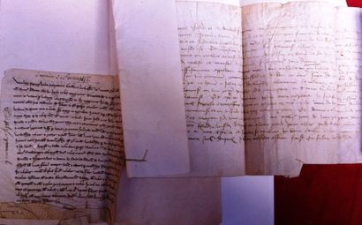 null [CHER]. Acte manuscrit sur parchemin, rédigé en latin, daté de février 1256,...