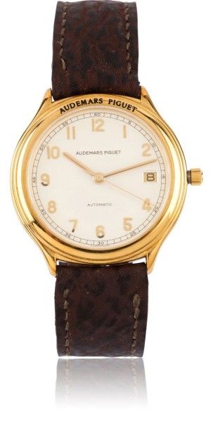 AUDEMARS PIGUET n°c32307 vers 1980. Rare et belle montre bracelet en or 18K (750)....