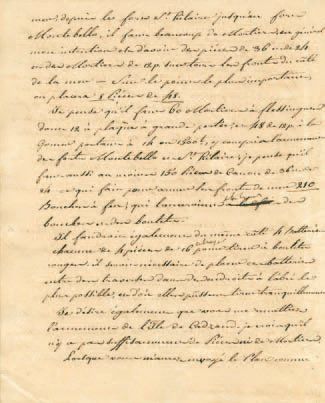 null Relative à Flessingue. Lettre signée Nap., adressée au Duc de Feltre. 2 pp....