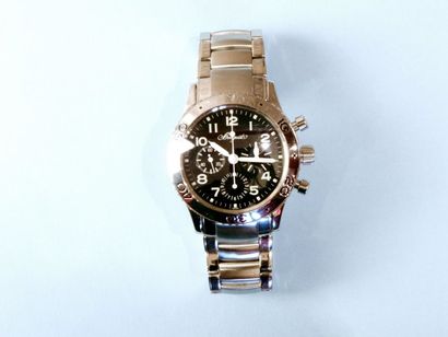 null BREGUET : Type XX Aéronavale. Bracelet-montre chronographe en acier, cadran...