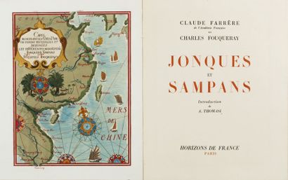 [FOUQUERAY] FARRERE Claude Jonques et Sampans. Paris, Horizons de France, 1945, in-4...