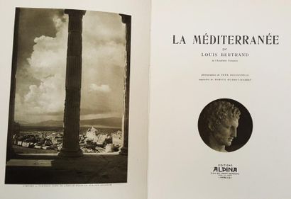 BERTRAND Louis La Méditerranée. Paris, Alpina, 1929, in-4 relié demi-chagrin, dos...