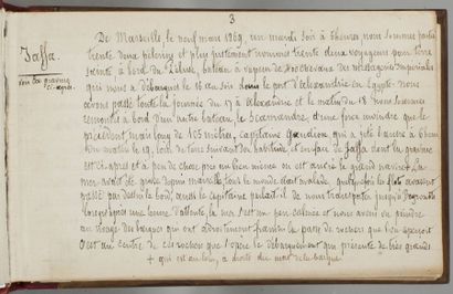 null [MANUSCRIT]. Journal manuscrit d'un Pèlerin en Terre Sainte. L'auteur qui a...