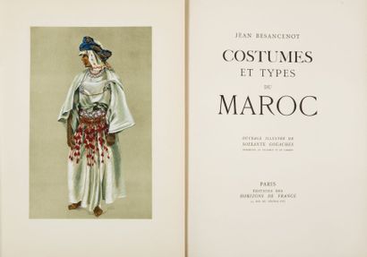 BESANCENOT Jean Costumes et Types du Maroc illustrés de soixante gouaches reproduites...