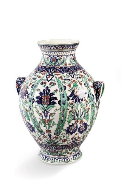 [MCD] VILLEROY et BOCH Important vase, Belgique, deb.XXe siècle Important vase balustre...