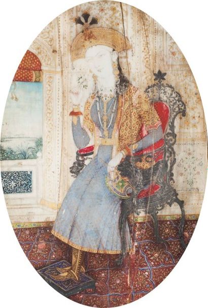 [MCD] Princesse indienne, Inde du nord, Company School, fin XIXe siècle Miniature...