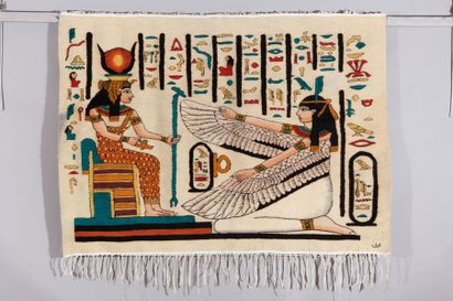 null Tapisserie d'Egypte An Egyptian tapestry Tapisserie des environs du Caire, fabriquée...