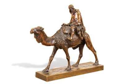 D'après Paul Jean Baptiste LAZERGES (1845-1902) Le chamelier Epreuve en bronze à...