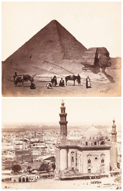 Wilhelm Hammerschmidt (c. 1830-1869) et divers Égypte, c. 1865. Pyramides de Gizeh...