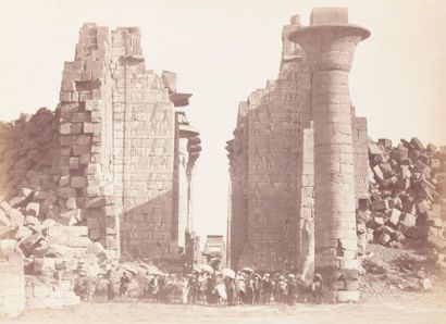 Francis Bedford (1816-1894) Égypte, 1862. Temple de Karnak. Épreuve sur papier albuminé...