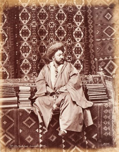 Henri Béchard Cheik Sadad (descendant de Mahomet), c. 1875. Épreuve sur papier albuminé...