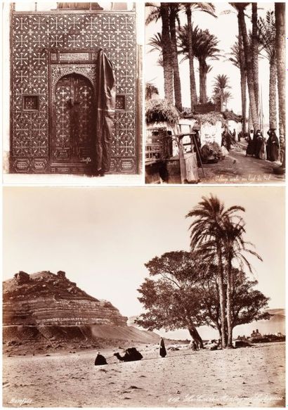 Félix Bonfils (1831-1885) Égypte, c. 1870. Église de Sainte Barbara. Pyramides de...