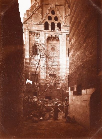 Alfred Normand (1822-1909) (attribué à) Égypte, 1887. Le Caire. Mosquée de Tahra...