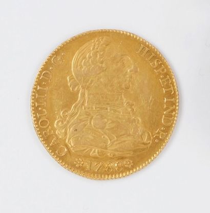 null Une pièce en or Carol III. Espagne 1788. P. 26,9g