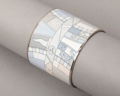 HERMÈS Paris made in France Collection Puzzle Bracelet manchette «Dies i Hore» 55mm...