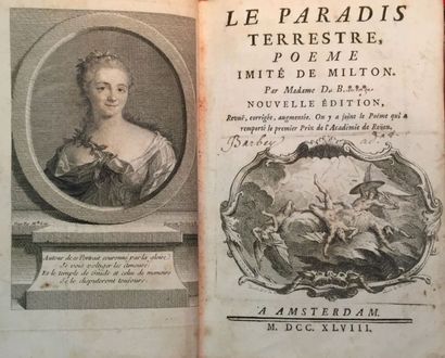 Du BOCAGE Anne-Marie Le Paradis terrestre, poème imité de Milton. Nouvelle édition,...