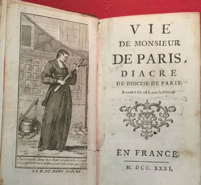 [DOYEN] Vie de Monsieur de Paris, diacre du diocèse de Paris. En France, 1731, in-12...