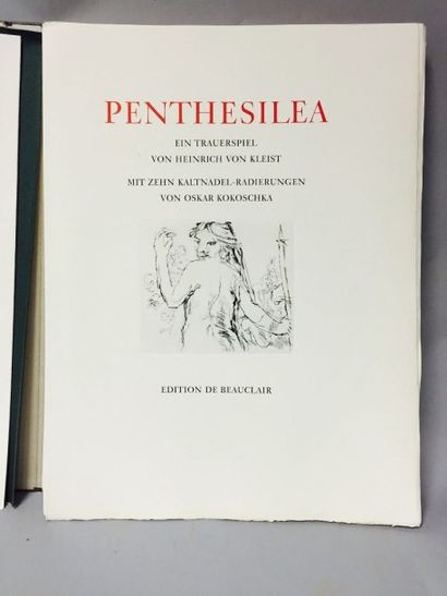 [KOKOSCHKA] KLEIST Heinrich von. Penthesilea. Paris, Editions de Beauclair, 1970,...