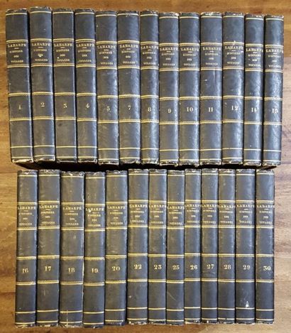 null "Histoire des Voyages" de La Harpe. 30 volumes. Manque les tomes 6-13-21-24