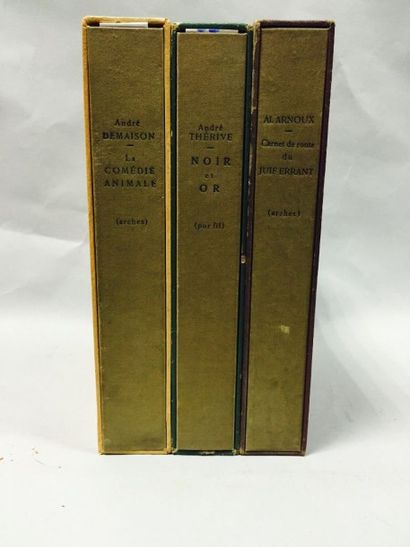 null Trois volumes de littérature en format réimposés: Thérive, Demaison, Arnoux
