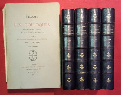 JANIN Jules Critique dramatique. 4 volumes reliés demi-maroquin à coins Edition Jouaust....