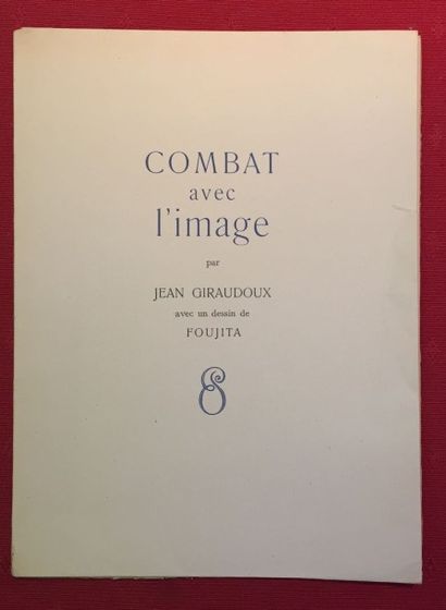 [FOUJITA] CLAUDEL Paul Combat avec l'image. Paris, Emile-Paul, 1941, in-8 broché,...
