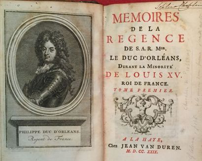 [PIOSSENS] Mémoires de la régence de S.A.R. Mgr. Le duc d?Orléans durant la minorité...