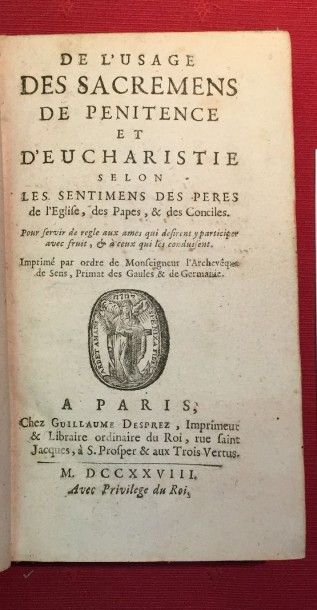[Anonyme] Le Directeur des âmes chrétiennes. Paris, Josset, 1696, in-12 relié plein...
