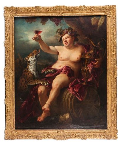 Henri Charles MILLOT (actif entre 1699 et 1756) Bacchus Toile 180 x 145 cm Restaurations...