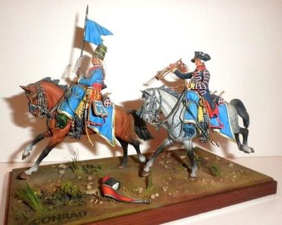1767: Hussards de Royal-Nassau au galop:...