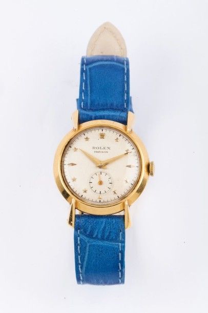 ROLEX "Star Dial" ref 8381 vers 1950 Montre bracelet de dame en or jaune 18k (750)....