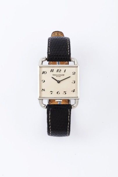 JAEGER LECOULTRE pour HERMES «Étrier» vers 1970 Très rare et belle montre bracelet...