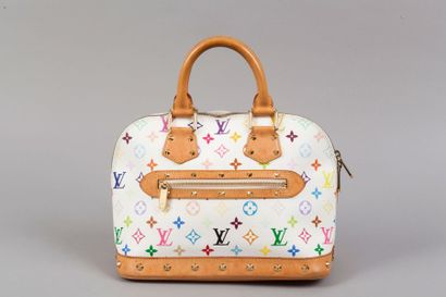 Louis VUITTON Année 2004 par Takashi Murakami 
Sac "Alma" 31 cm en toile monogram...